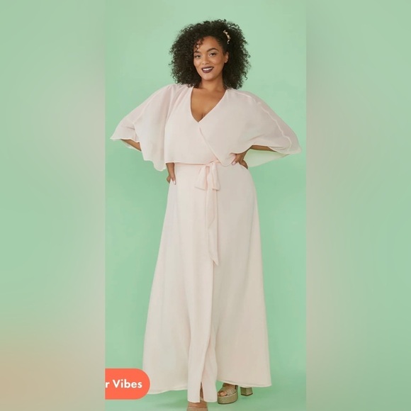 NWT Modcloth Pink Wrapped in Rapture Maxi Dress M - Picture 5 of 6